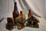 Old Medical Bottles, (3); Hillsboro Brewery Bottle; Weather House.