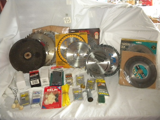 12 Shop Circular Saw Blades= 11-7 To 10"; 1 -7" Circ. Metal Cut Blade.