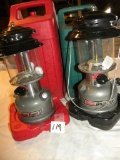 Pair Of Dual Fuel Coleman (whitegas/kerosene) Camping Lanterns.