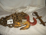 Heavy Duty 10' Log Chain W/hooks; Hitch Pin.