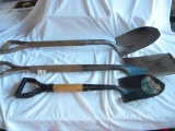 Three (3) Variety Of Shovels.