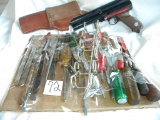 Cattle Paint Pistol And Holster; Misc. Shop Tools.