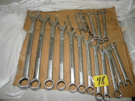 Craftsman 18 Piece Combination Wrenches; Pair Of Craftsman Fitting Wrenches