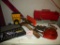 Tool Box W/fasteners; Socket Set; Drives; Hatchet; Finish Hammer; Vice Etc.