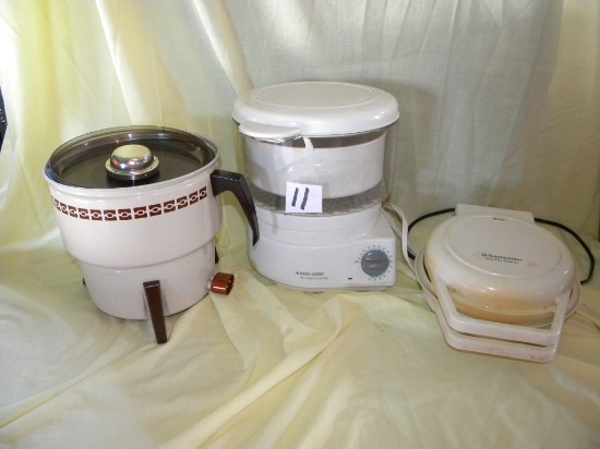 Popcorn Popper-electric; Toastmaster Waffle Maker; Black/decker Steamer.