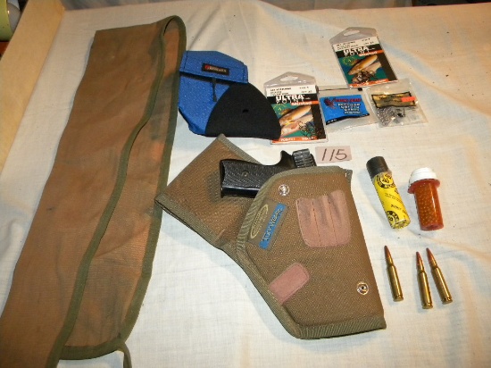 Marksman Repeater Bb Pistol, W/holster, Bb's; Long Rifle Gun Case.