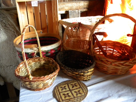 Wicker And Wooden Baskets
