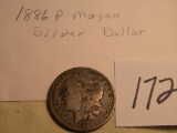 Coin=Morgan 1866 P Silver Dollar.