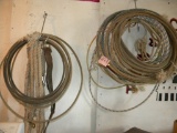 Horse=Pair Of Tack Hooks; Assortment Of Lariats, Ropes And Halters.