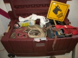 Horse=Poly Chest With Shelf, Wheel And Full Of Horse Maintenance Items.