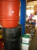 Three (3) 100 Gallon Poly Barrels; 190 Liter Rain Barrell W/faucet.
