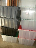 Nine (9) Storage Tubs W/lids.