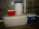 Igloo Coolers, One W/wheels; Water Cooler; Igloo Lunch Cooler.