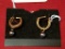 10k Black Pearls & Gold Earrings