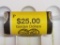 $25 Roll Of $1 Gold Plated Sacagawea Coins