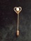 14K Gold Plated Heart w/ Opal Stone Pin