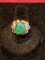 14kt Gold Black Opal Ring