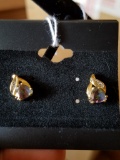 10k Mystic Topaz & Diamond Earrings