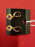 14k Amethyst Earrings