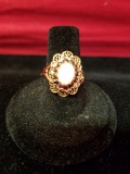 10k Gold Opal & Ruby Ring