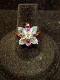 10k Gold Topaz & Amethyst Ring