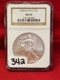 2008 W Eagle Silver $1