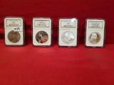 (4) Assorted $1 Silver Coins