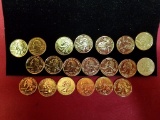 (20) 24kt Gold Plated Quarters