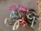 (4) Assorted Size Halters & (2) Lead Ropes