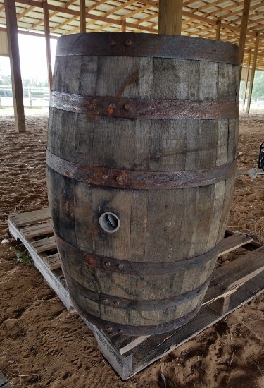 55 Gallon Wooden Barrel