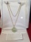 14KT Rope Chain w/ Jade & Pearl
