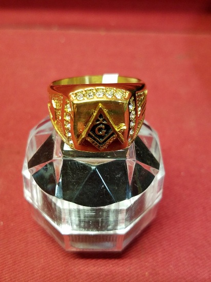 Gold Plated Freemasonry Men Ring