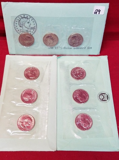 1979-1981 Susan B Anthony Dollar Souvenir Set