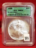 1995 ICG-MS69 S$1 Silver Eagle