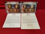 2007 & 2008 S, U.S Mint Presidential UNC $1 Coin
