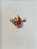 10K Gold Mexican Fire Opal Ring