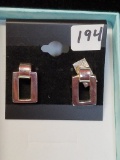.925 Sterling Silver Square Earrings