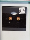 14K Gold Large Round Ball Earrings