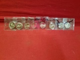 (9) Assorted Silver Proof State Quarters