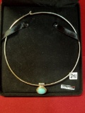 .925 Sterling Silver Turquoise Choker