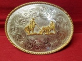 Gold & Silver Electroplated Belt Buckle