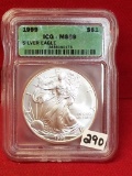 1999  ICG-MS69 S$1 Silver Eagle