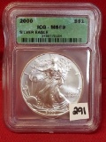 2000  ICG-MS69 S$1 Silver Eagle