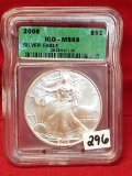 2005  ICG-MS69 S$1 Silver Eagle