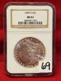 1904 O S$1 MS 63 Morgan Silver Dollar