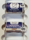 (2) 2007 $10 Rolls Of Kennedy Half Dollars