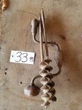 Antique Drill w/ (2) Drill Bits