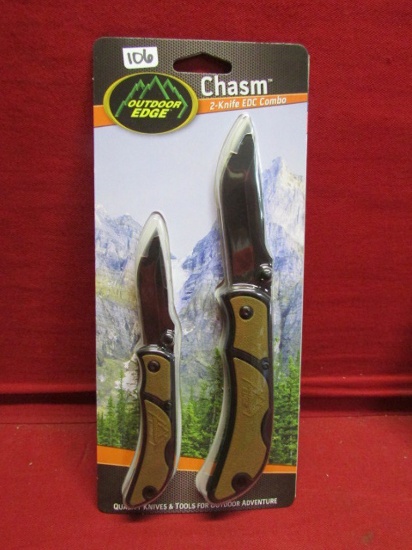 Outdoor Edge Chasm 2 Knife EDC Combo *New*