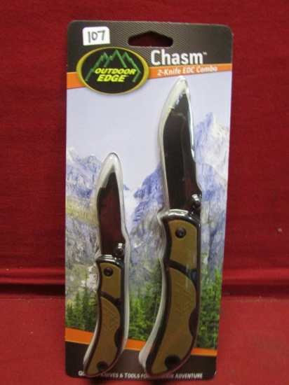 Outdoor Edge Chasm 2 Knife EDC Combo *New*