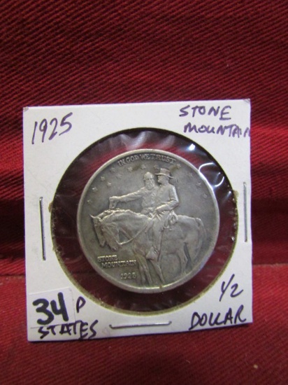 1925 Silver Stone Mountain Half Dollar